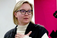 Nataliya Koshel und Nana Shanava stellten im Café den Integrationsrat vor. (Foto: Marek Schirmer)